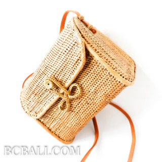 wallet purses bag rattan ata grass hand woven balinese design